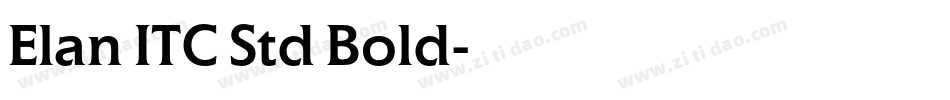 Elan ITC Std Bold字体转换